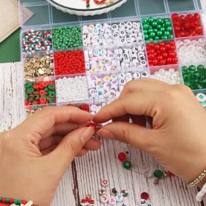 Christmas Friendship Bracelet Bead Kit with Polymer Clay Letter Beads - view 2