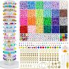 24-Color 6600-Piece Polymer Clay Bead Kit for DIY Jewelry Making