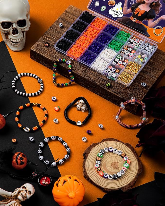 Halloween Jewellery Making Kit - Pumpkin & Ghost Candy Box Set - view 6