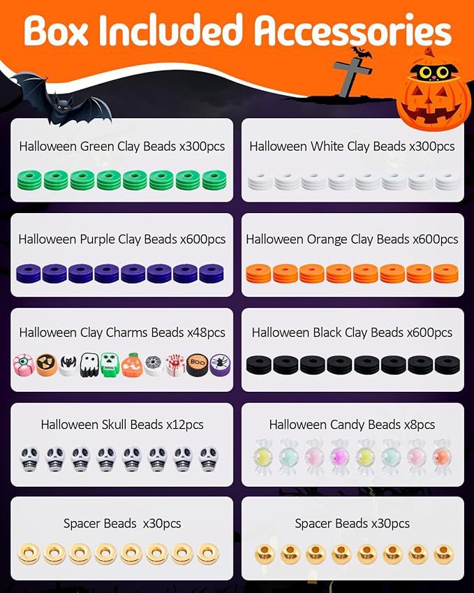 Halloween Jewellery Making Kit - Pumpkin & Ghost Candy Box Set - view 8