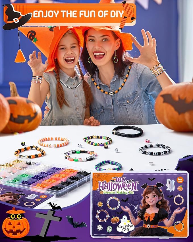 Halloween Jewellery Making Kit - Pumpkin & Ghost Candy Box Set - view 10
